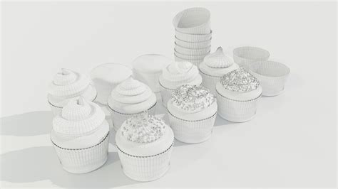 Cupcakes 3d Model Turbosquid 2172157