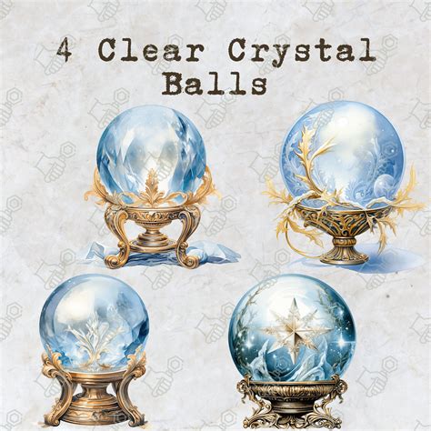 Crystal Ball Clipart, Witch Crystal Ball Png, Fantasy Clipart, Magic Watercolor Digital Download ...