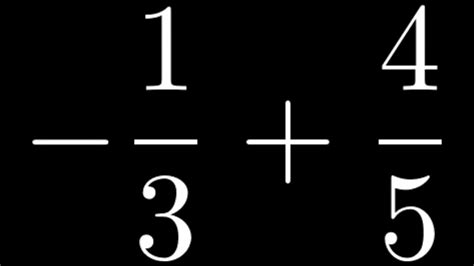 Add Positive And Negative Fractions