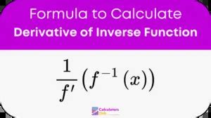 Derivative Of Inverse Function Calculator Online