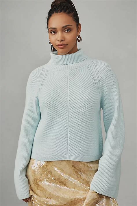 Maeve Cropped Turtleneck Sweater Anthropologie