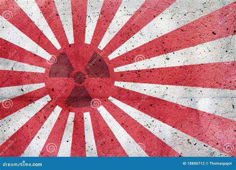 Radioactive old japan flag stock illustration. Illustration of march ...