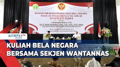 Sekjen Wantannas Ri Beri Kuliah Umum Bela Negara Di Kampus Islam Jember