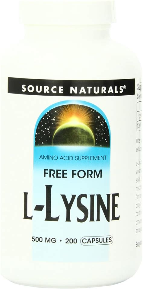 Source Naturals L Lysine Free Form 500 Mg 200 Capsules Buy Online At Best Price In Uae