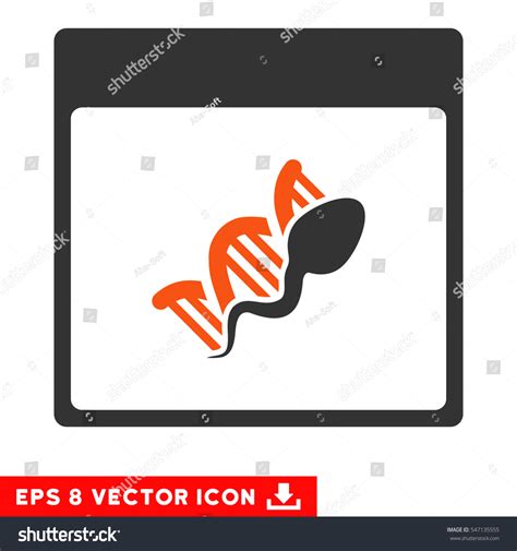 Sperm Dna Replication Calendar Page Icon Vector Royalty Free Stock Vector 547135555