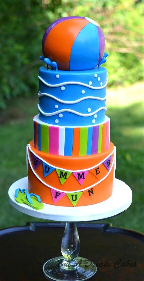 Pool Party Cake - Decorated Cake by Elisabeth Palatiello - CakesDecor