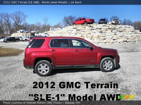 Merlot Jewel Metallic 2012 Gmc Terrain Sle Awd Jet Black Interior Vehicle