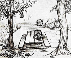 Picnic Table Sketch at PaintingValley.com | Explore collection of ...