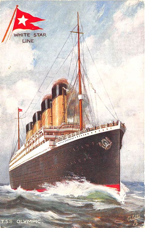 White Star Line Rms Olympic By Yesterdays Paper On Deviantart