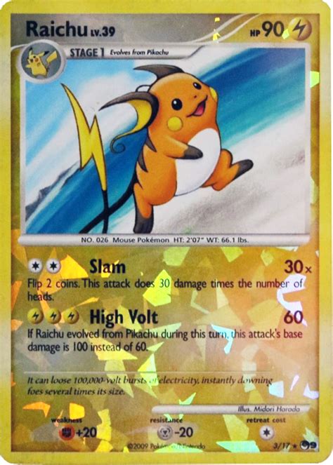 Holofoil Raichu 3 17 Supreme Victors Blisters POP Series 9 Pokumon