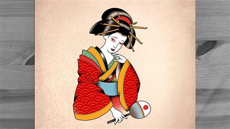 Easy Simple Geisha Drawing