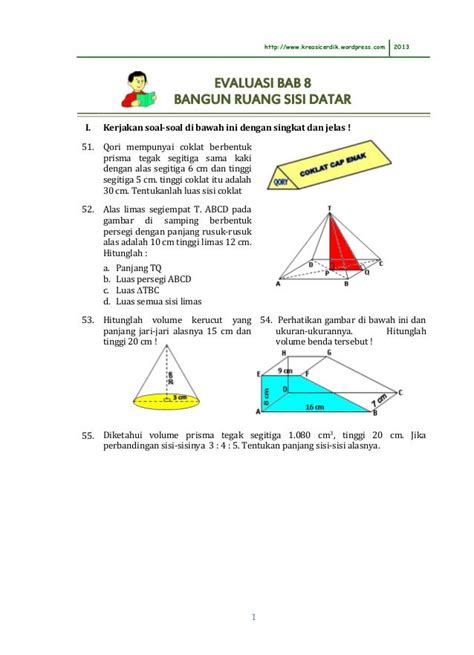 12 Soal Matematika Kelas 5 Bangun Ruang Contoh Soal Dan Jawaban