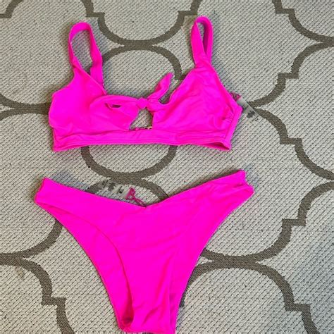 Tinibikini Swim Tinibikini Hot Pink Piece Bikini Cheeky Poshmark