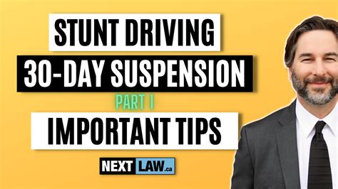 Stunt Driving 30 Day Suspension Part 1 Important Tips Nextlaw