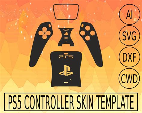 PS5 Controller Skin Template SVG AI DXF Corel File Template to Dyi Your ...