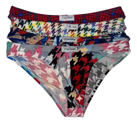 Trusas Caballero Abstracto Bonsweet Pack 4pzs Estilo Bikini Meses Sin