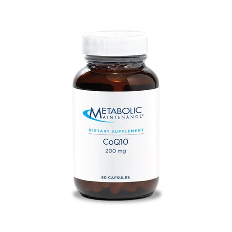 Coq10 200 Mg 60 Caps By Metabolic Maintenance Ipm Supplements