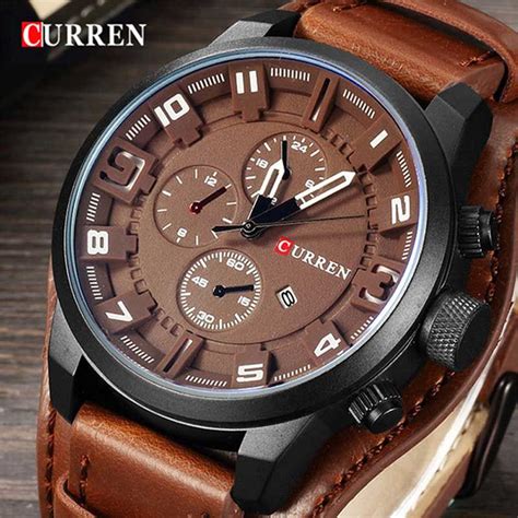 CURREN 8225 Leather Strap Quartz Watch | GearVita