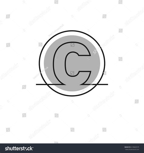 Outline Letter C Logo Design Your Stock Vector (Royalty Free) 418682575 ...