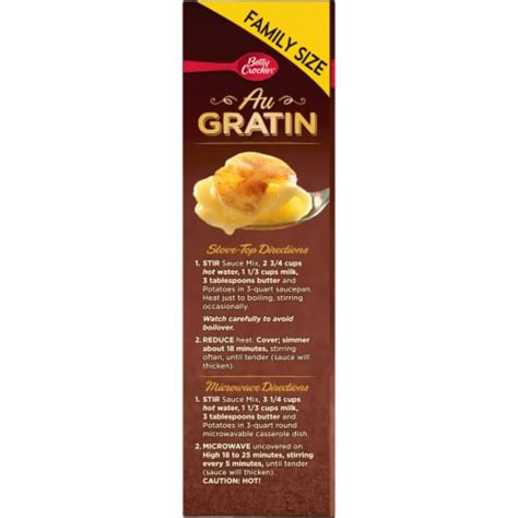 Betty Crocker Au Gratin Potatoes Made With Real Cheese 77 Oz Qfc