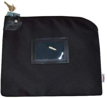 Locking Currency Bag Black Office Systems Aruba