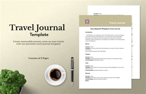 Travel Journal Template - Download in Word, Google Docs, PDF ...