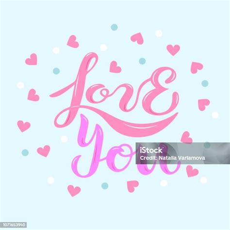 Huruf Tulisan Tangan Love You Ilustrasi Stok Unduh Gambar Sekarang