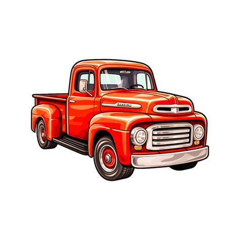 cool red truck pickup ai generated 26846987 PNG