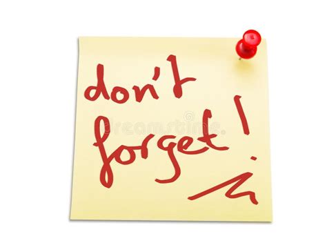 Reminder Stock Image Image Of Sticker Handwriting Remember 4507391