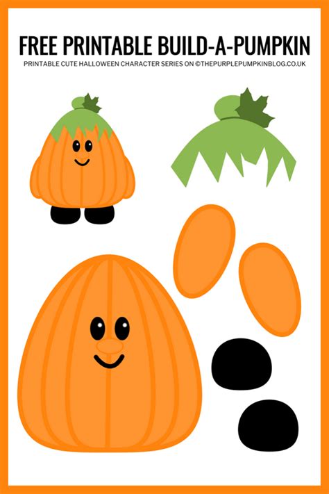 Build a pumpkin free printable halloween paper craft for kids – Artofit