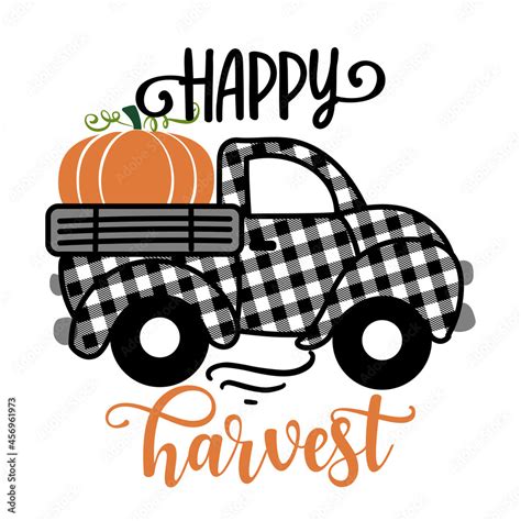 Happy Harvest - Happy Fall pumpkin festival design for markets ...