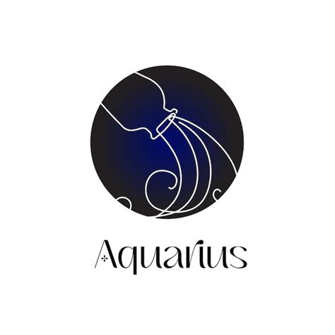 Premium Vector Astrological Zodiac Sign Aquarius In Line Art Style On