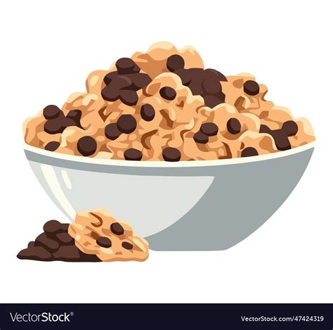 Chocolate cookie dough Royalty Free Vector Image