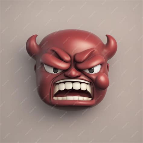 Premium AI Image | 3D angry mad emoji sign wallpaper