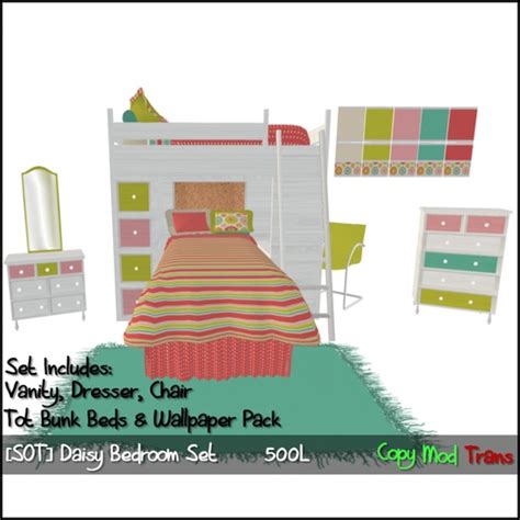 Second Life Marketplace [sot] Daisy Bedroom Set