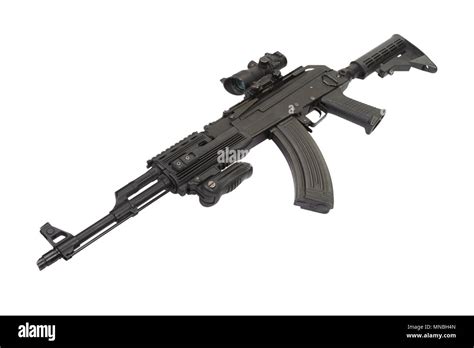 Modern Kalashnikov AK47 with tactical accessories Stock Photo - Alamy