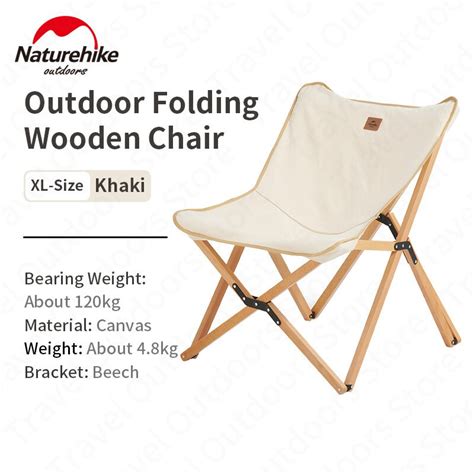 Naturehike Outdoor Folding Wooden Chair MuYue Shopee Philippines