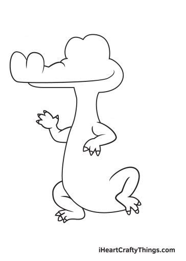 Alligator Drawing - How To Draw An Alligator Step By Step