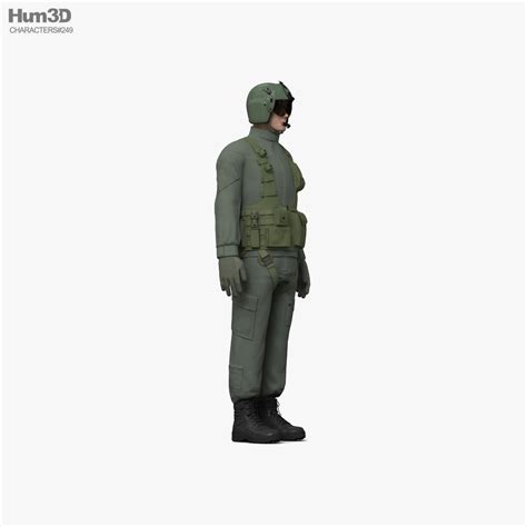 Helicopter Pilot 3D model - Download Character on 3DModels.org