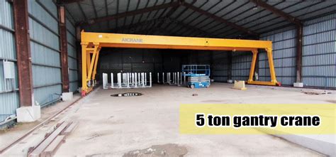 5 Ton Double Girder Gantry Crane Installed In Guam USA Overhead