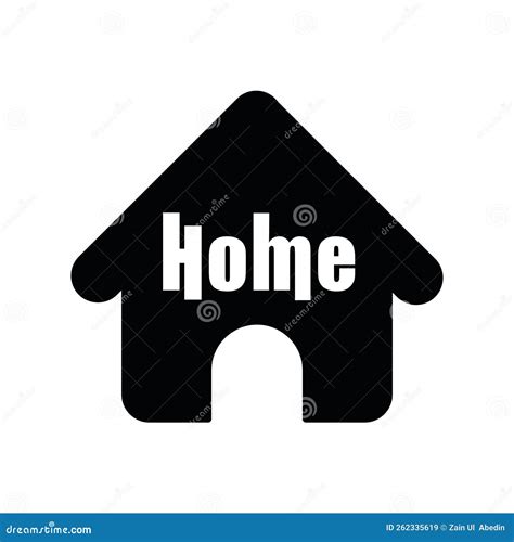 black  white home logo template stock illustration illustration
