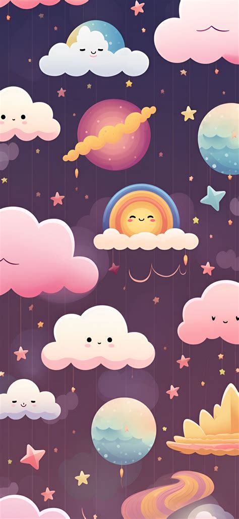 Cute Clouds and Planets Pattern Wallpapers - Clouds Wallpapers 4k