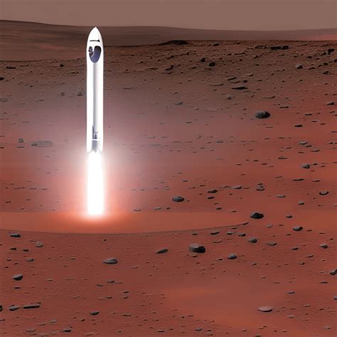 Starship SpaceX on Mars Graphic · Creative Fabrica