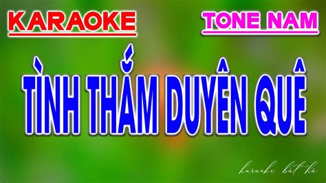 Karaoke Tình Thắm Duyên Quê Tone Nam Nhạc Sống Cha Cha Cha Beat Dễ Hát