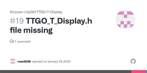 Ttgo T Display H File Missing Issue Xinyuan Lilygo Ttgo T