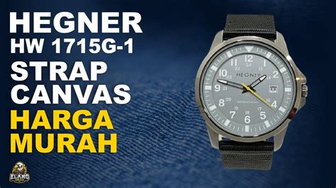 HEGNER HW 1715G JAM TANGAN HEGNER STRAP CANVAS HARGA MURAH TERBARU