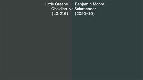 Little Greene Obsidian Lg 216 Vs Benjamin Moore Salamander 2050 10