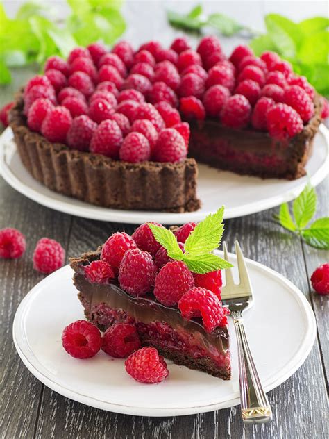 Tarte Au Chocolat Et Framboises G Teaux D Lices