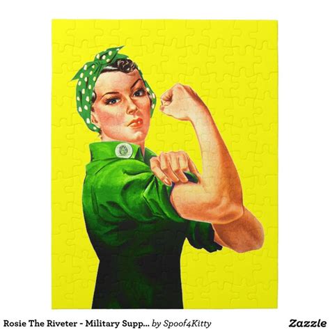 Rosie The Riveter Military Support Jigsaw Puzzle Zazzle Rosie The