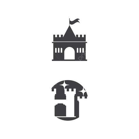 Castle Logo Template Vector Symbol Stronghold Design Ancient Vector